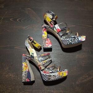 Jessica Simpson Multicolor Floral Heels